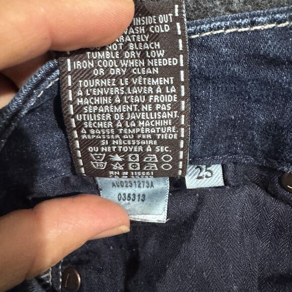 7 For All Mankind Jeans Womens 25 Blue Kimmie Straight Leg Stretch Denim Midrise - Picture 11 of 11